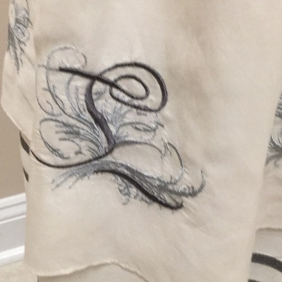 Frenchic ivory cotton and silk LOVE dress - Picture 2 of 8